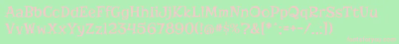 RisqueRegular-Schriftart – Rosa Schriften auf grünem Hintergrund