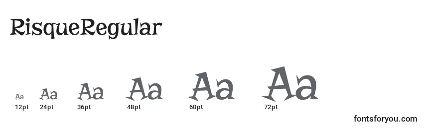 RisqueRegular Font Sizes