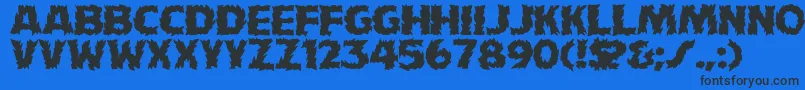 HffFireDancer Font – Black Fonts on Blue Background