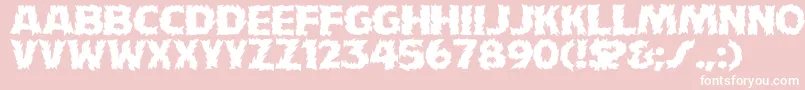 HffFireDancer-Schriftart – Weiße Schriften auf rosa Hintergrund