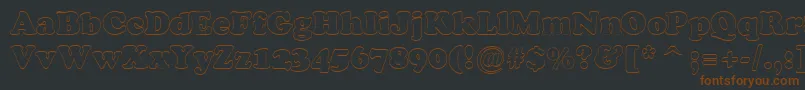 Weitere Informationen zur Cooper7-Schriftart Cooper7-Schriftart – Braune Schriften auf schwarzem Hintergrund