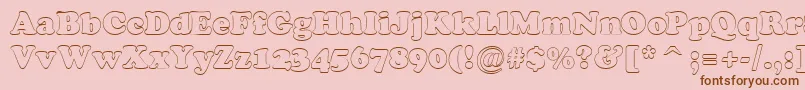 Cooper7 Font – Brown Fonts on Pink Background