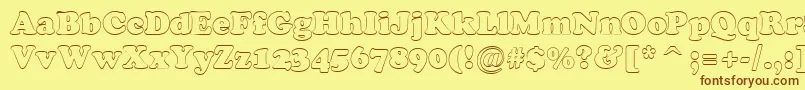 Cooper7 Font – Brown Fonts on Yellow Background