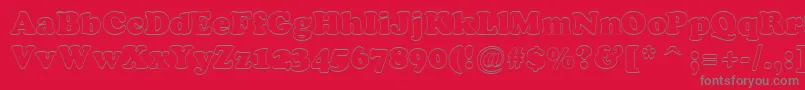 Cooper7 Font – Gray Fonts on Red Background