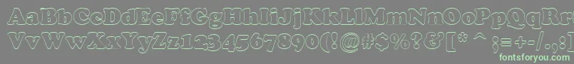 Cooper7 Font – Green Fonts on Gray Background