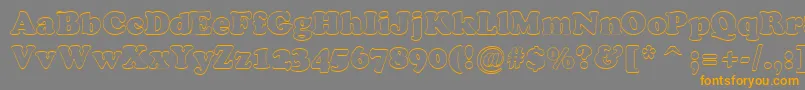 Cooper7 Font – Orange Fonts on Gray Background