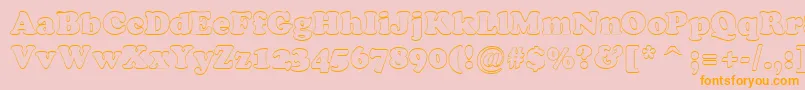 Cooper7 Font – Orange Fonts on Pink Background