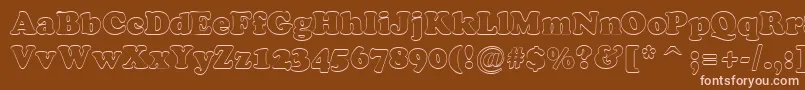 Cooper7 Font – Pink Fonts on Brown Background