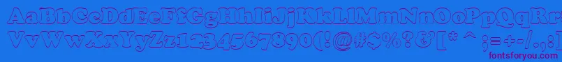 Cooper7 Font – Purple Fonts on Blue Background