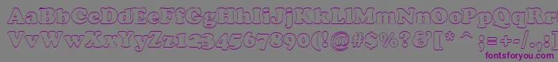 Cooper7 Font – Purple Fonts on Gray Background