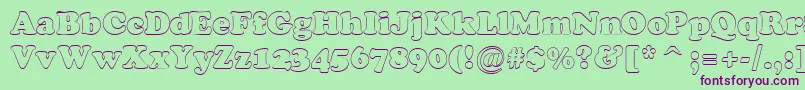Cooper7 Font – Purple Fonts on Green Background