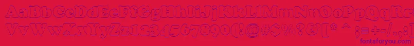 Cooper7 Font – Purple Fonts on Red Background