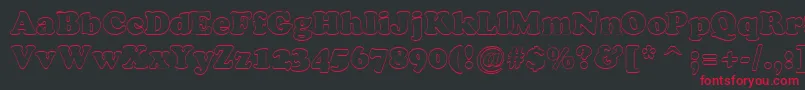 Cooper7 Font – Red Fonts on Black Background
