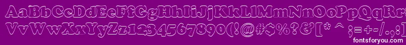 Cooper7 Font – White Fonts on Purple Background