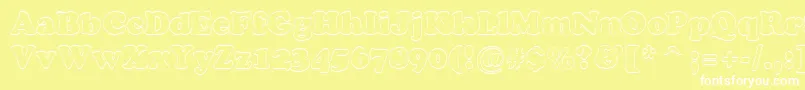 Cooper7 Font – White Fonts on Yellow Background