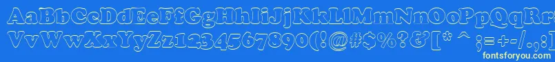 Cooper7 Font – Yellow Fonts on Blue Background