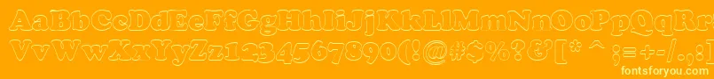 Cooper7 Font – Yellow Fonts on Orange Background