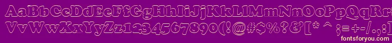 Cooper7 Font – Yellow Fonts on Purple Background