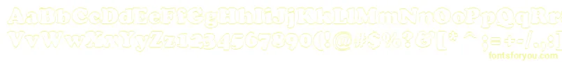 Cooper7 Font – Yellow Fonts on White Background