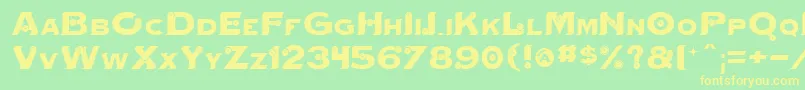 Mystikorbs Font – Yellow Fonts on Green Background