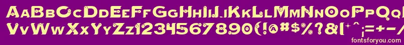 Mystikorbs Font – Yellow Fonts on Purple Background