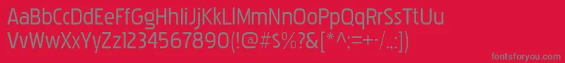 PakenhamRg Font – Gray Fonts on Red Background