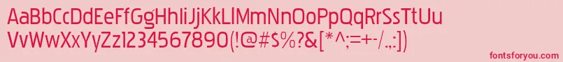 PakenhamRg Font – Red Fonts on Pink Background