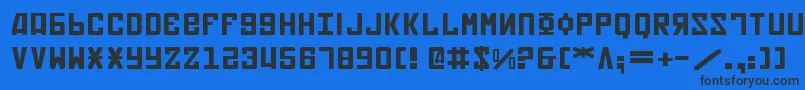 Soviet2e Font – Black Fonts on Blue Background