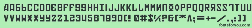 Soviet2e Font – Black Fonts on Green Background