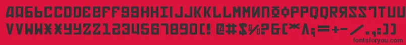 フォントSoviet2e – 赤い背景に黒い文字