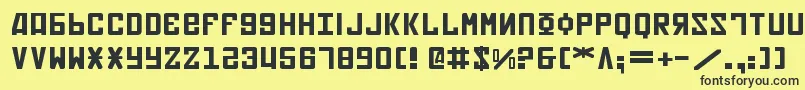 Soviet2e Font – Black Fonts on Yellow Background