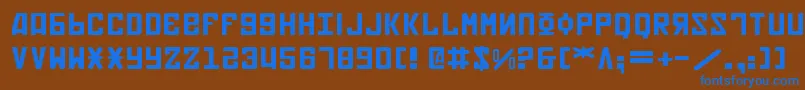 Soviet2e Font – Blue Fonts on Brown Background