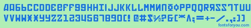 Soviet2e Font – Blue Fonts on Green Background
