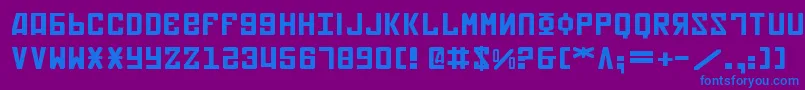 Soviet2e Font – Blue Fonts on Purple Background