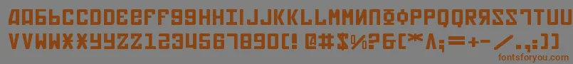 Soviet2e Font – Brown Fonts on Gray Background