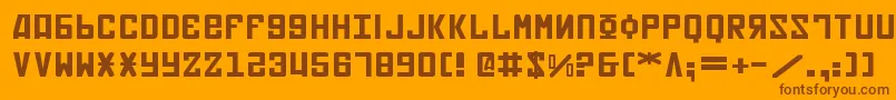 Soviet2e Font – Brown Fonts on Orange Background