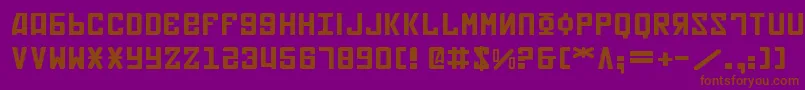 Soviet2e Font – Brown Fonts on Purple Background