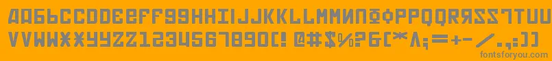 Soviet2e Font – Gray Fonts on Orange Background