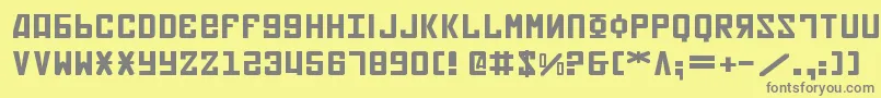 Soviet2e Font – Gray Fonts on Yellow Background