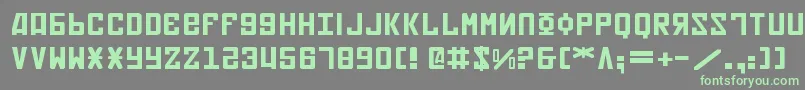 Soviet2e Font – Green Fonts on Gray Background