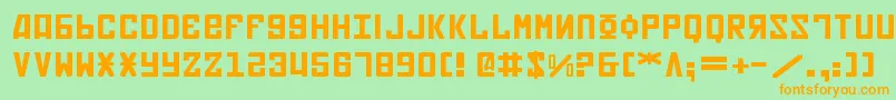 Soviet2e Font – Orange Fonts on Green Background