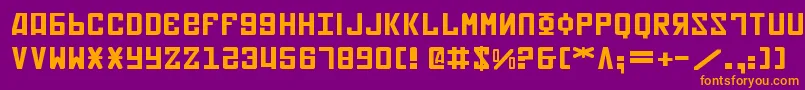 Soviet2e Font – Orange Fonts on Purple Background