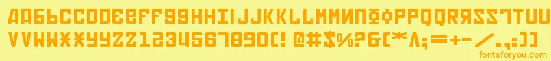 Soviet2e Font – Orange Fonts on Yellow Background