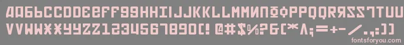 Soviet2e Font – Pink Fonts on Gray Background