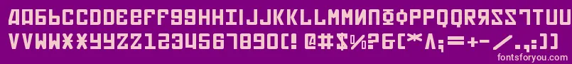 Soviet2e Font – Pink Fonts on Purple Background