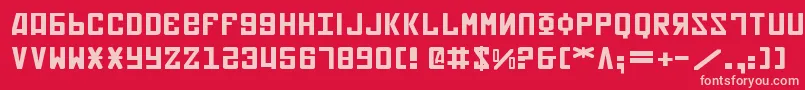 Soviet2e Font – Pink Fonts on Red Background