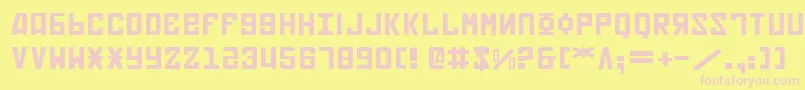 Soviet2e Font – Pink Fonts on Yellow Background