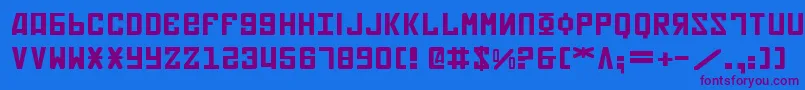 Soviet2e Font – Purple Fonts on Blue Background