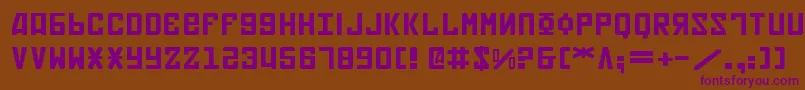 Soviet2e Font – Purple Fonts on Brown Background