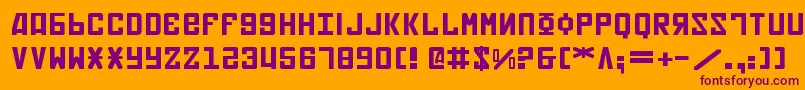 Soviet2e Font – Purple Fonts on Orange Background